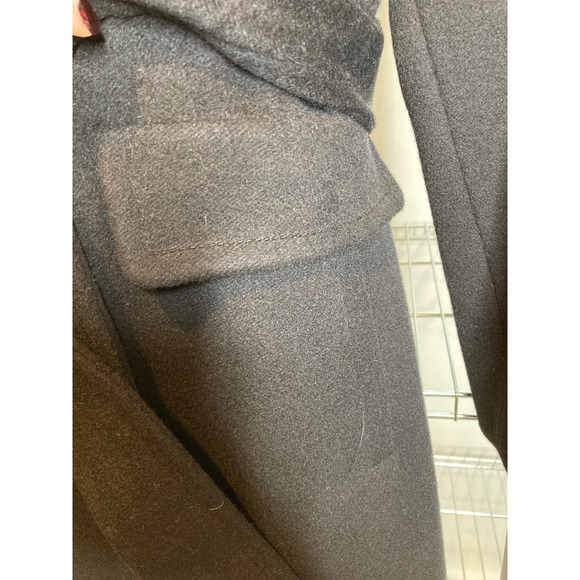 Sofia Cashmere Womens Black Wool Cashmere Blend Belted Trench Coat Size 10 - Picture 11 of 14